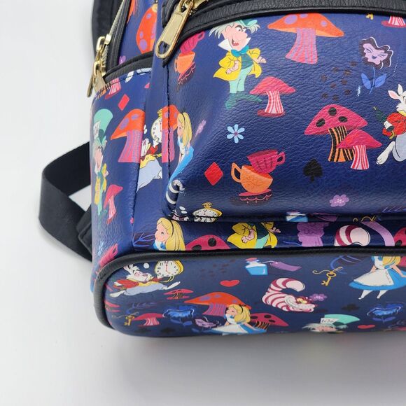 Loungefly Alice in Wonderland All Over Print Mini Backpack FYE Exclusive Rare - Picture 7 of 9